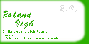 roland vigh business card